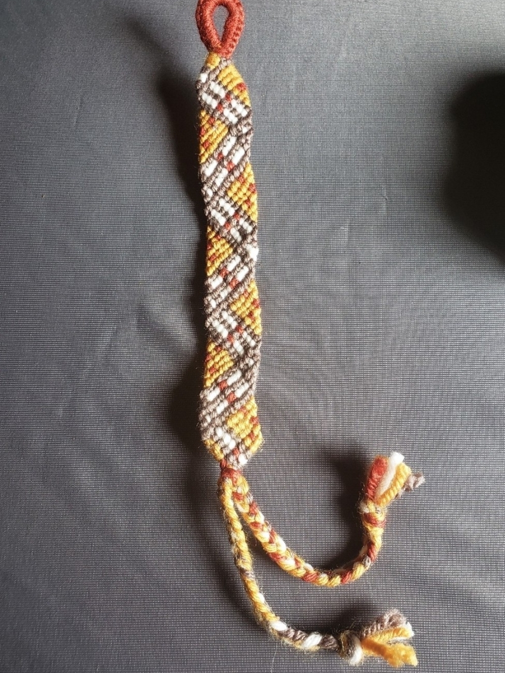 Handmade Yellow & Red Woven Friendship Bracelet